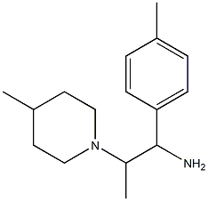 1-(4-methylphenyl)-2-(4-methylpiperidin-1-yl)propan-1-amine Struktur