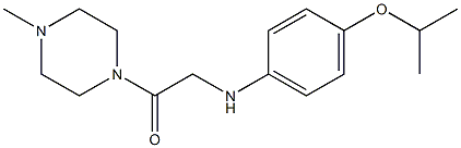 1-(4-methylpiperazin-1-yl)-2-{[4-(propan-2-yloxy)phenyl]amino}ethan-1-one Struktur