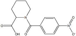 1-(4-nitrobenzoyl)piperidine-2-carboxylic acid Struktur