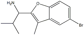 1-(5-bromo-3-methyl-1-benzofuran-2-yl)-2-methylpropan-1-amine Struktur