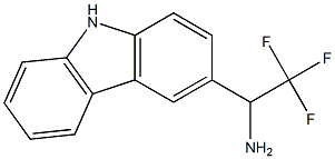 1-(9H-carbazol-3-yl)-2,2,2-trifluoroethan-1-amine Struktur