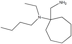 1-(aminomethyl)-N-butyl-N-ethylcycloheptan-1-amine Struktur