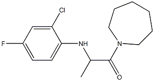 1-(azepan-1-yl)-2-[(2-chloro-4-fluorophenyl)amino]propan-1-one Struktur