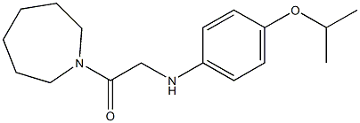 1-(azepan-1-yl)-2-{[4-(propan-2-yloxy)phenyl]amino}ethan-1-one Struktur