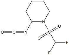 1-(difluoromethane)sulfonyl-2-isocyanatopiperidine Struktur