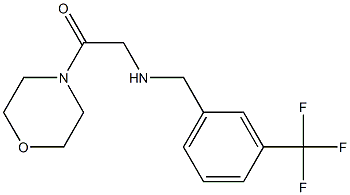 1-(morpholin-4-yl)-2-({[3-(trifluoromethyl)phenyl]methyl}amino)ethan-1-one Struktur