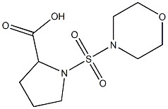 1-(morpholine-4-sulfonyl)pyrrolidine-2-carboxylic acid Struktur