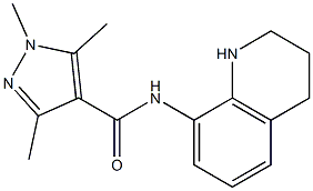 1,3,5-trimethyl-N-(1,2,3,4-tetrahydroquinolin-8-yl)-1H-pyrazole-4-carboxamide Struktur