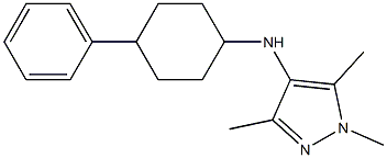 1,3,5-trimethyl-N-(4-phenylcyclohexyl)-1H-pyrazol-4-amine Struktur