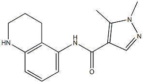 1,5-dimethyl-N-(1,2,3,4-tetrahydroquinolin-5-yl)-1H-pyrazole-4-carboxamide Struktur