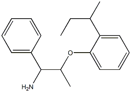 1-[(1-amino-1-phenylpropan-2-yl)oxy]-2-(butan-2-yl)benzene Struktur