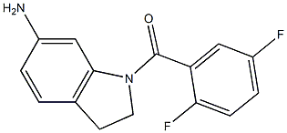 1-[(2,5-difluorophenyl)carbonyl]-2,3-dihydro-1H-indol-6-amine Struktur