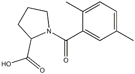 1-[(2,5-dimethylphenyl)carbonyl]pyrrolidine-2-carboxylic acid Struktur