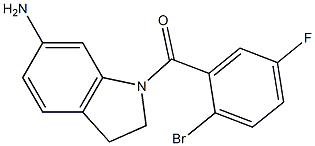 1-[(2-bromo-5-fluorophenyl)carbonyl]-2,3-dihydro-1H-indol-6-amine Struktur