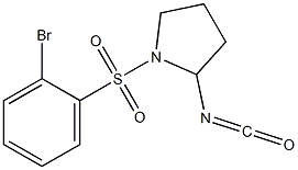 1-[(2-bromobenzene)sulfonyl]-2-isocyanatopyrrolidine Struktur