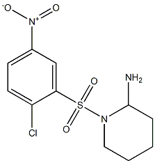 1-[(2-chloro-5-nitrobenzene)sulfonyl]piperidin-2-amine Struktur