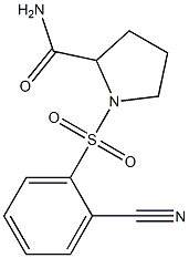 1-[(2-cyanobenzene)sulfonyl]pyrrolidine-2-carboxamide Struktur