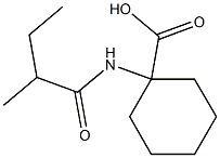 1-[(2-methylbutanoyl)amino]cyclohexanecarboxylic acid Struktur