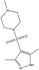 1-[(3,5-dimethyl-1H-pyrazol-4-yl)sulfonyl]-4-methylpiperazine Struktur