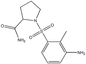 1-[(3-amino-2-methylbenzene)sulfonyl]pyrrolidine-2-carboxamide Struktur