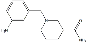 1-[(3-aminophenyl)methyl]piperidine-3-carboxamide Struktur