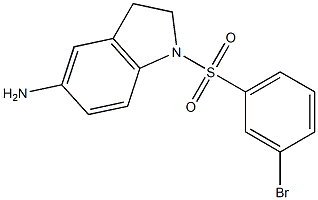 1-[(3-bromobenzene)sulfonyl]-2,3-dihydro-1H-indol-5-amine Struktur