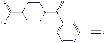 1-[(3-cyanophenyl)carbonyl]piperidine-4-carboxylic acid Structure