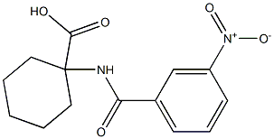 1-[(3-nitrobenzoyl)amino]cyclohexanecarboxylic acid Struktur