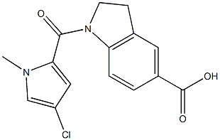 1-[(4-chloro-1-methyl-1H-pyrrol-2-yl)carbonyl]indoline-5-carboxylic acid Struktur