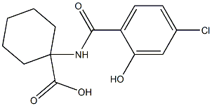 1-[(4-chloro-2-hydroxybenzene)amido]cyclohexane-1-carboxylic acid Struktur