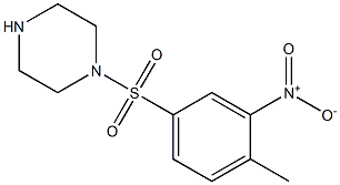 1-[(4-methyl-3-nitrobenzene)sulfonyl]piperazine Struktur