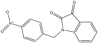 1-[(4-nitrophenyl)methyl]-2,3-dihydro-1H-indole-2,3-dione Struktur