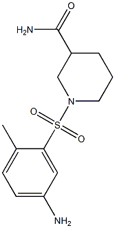 1-[(5-amino-2-methylbenzene)sulfonyl]piperidine-3-carboxamide Struktur