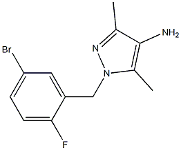 1-[(5-bromo-2-fluorophenyl)methyl]-3,5-dimethyl-1H-pyrazol-4-amine Struktur