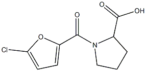 1-[(5-chlorofuran-2-yl)carbonyl]pyrrolidine-2-carboxylic acid Struktur