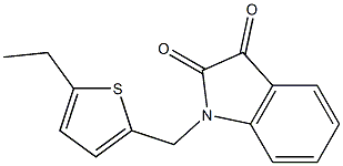 1-[(5-ethylthiophen-2-yl)methyl]-2,3-dihydro-1H-indole-2,3-dione Struktur