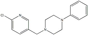 1-[(6-chloropyridin-3-yl)methyl]-4-phenylpiperazine Struktur