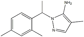 1-[1-(2,4-dimethylphenyl)ethyl]-4-methyl-1H-pyrazol-5-amine Struktur