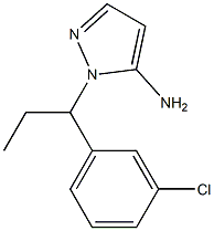 1-[1-(3-chlorophenyl)propyl]-1H-pyrazol-5-amine Struktur