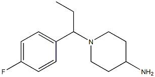 1-[1-(4-fluorophenyl)propyl]piperidin-4-amine Struktur