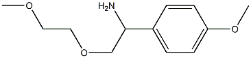 1-[1-amino-2-(2-methoxyethoxy)ethyl]-4-methoxybenzene Struktur