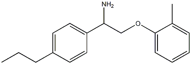 1-[1-amino-2-(2-methylphenoxy)ethyl]-4-propylbenzene Struktur