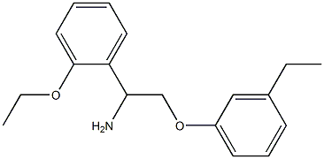 1-[1-amino-2-(3-ethylphenoxy)ethyl]-2-ethoxybenzene Struktur