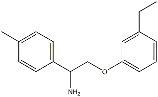 1-[1-amino-2-(3-ethylphenoxy)ethyl]-4-methylbenzene Struktur