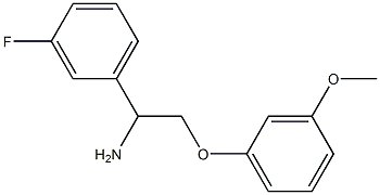 1-[1-amino-2-(3-methoxyphenoxy)ethyl]-3-fluorobenzene Struktur