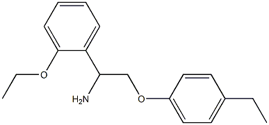 1-[1-amino-2-(4-ethylphenoxy)ethyl]-2-ethoxybenzene Struktur