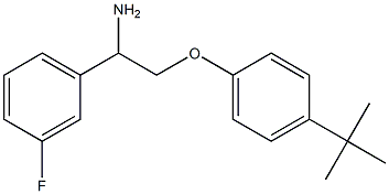 1-[1-amino-2-(4-tert-butylphenoxy)ethyl]-3-fluorobenzene Struktur