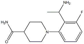 1-[2-(1-aminoethyl)-3-fluorophenyl]piperidine-4-carboxamide Struktur