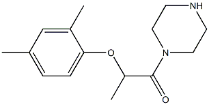 1-[2-(2,4-dimethylphenoxy)propanoyl]piperazine Struktur