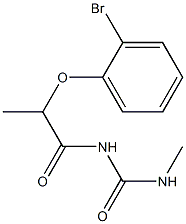 1-[2-(2-bromophenoxy)propanoyl]-3-methylurea Struktur